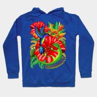 The Lizard, The Hummingbird and The Hibiscus Hoodie